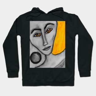 Grey Faced Girl Hoodie